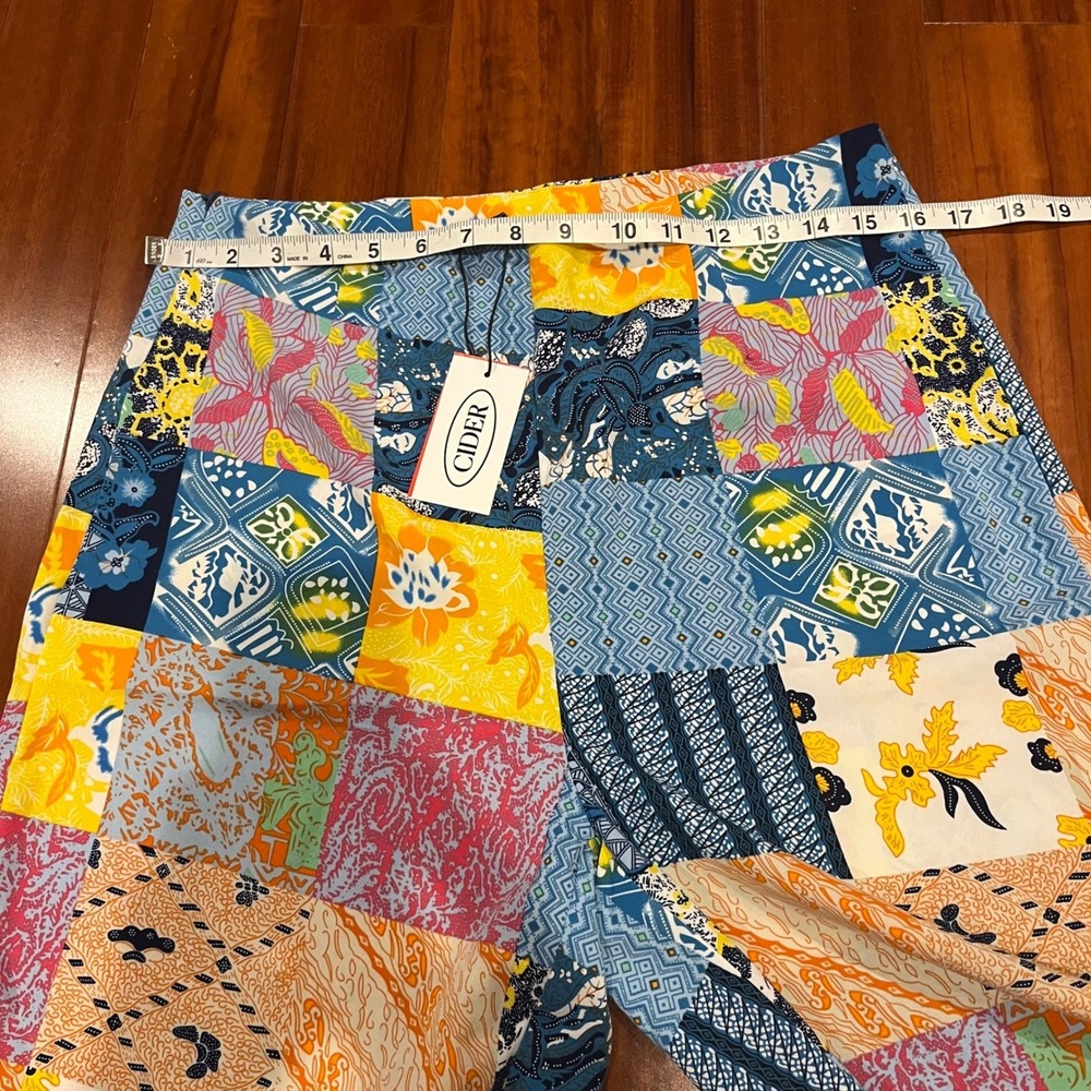 CIDER‎ Patchwork Pants Multicolor Lightweight Str… - image 8
